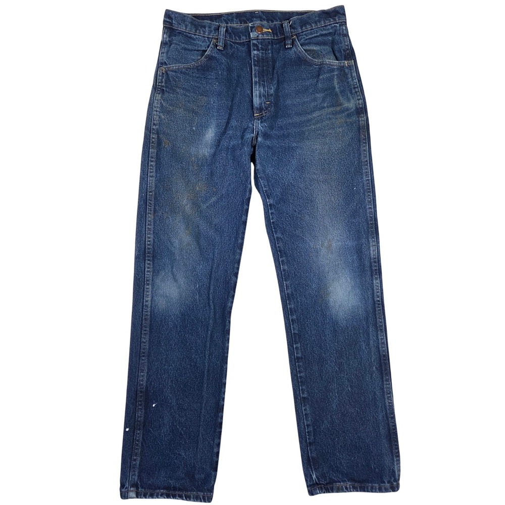 Maverick Mens Straight Leg Blue Denim Jeans Medium Wash Distressed 32x32 ZMAV1DR